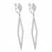 1.30 ct Round Cut Diamond Chandelier Earrings in 14 kt White Gold 1.30 ct Round Cut Diamond Chandelier Earrings in 14 kt White Gold